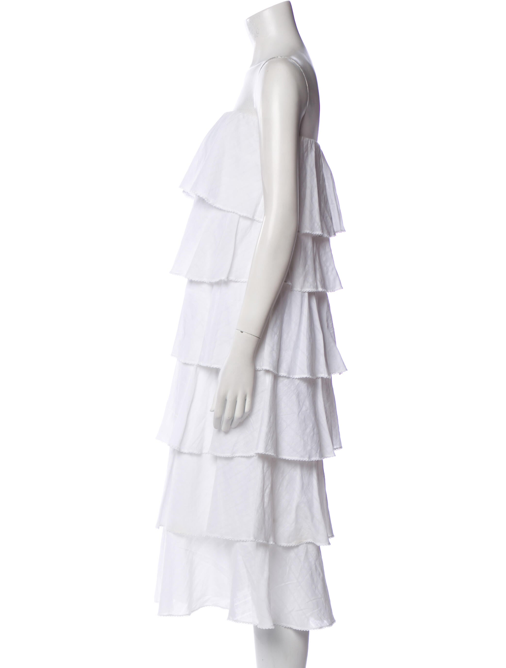 Caroline Constas Strapless Knee-Length Dress