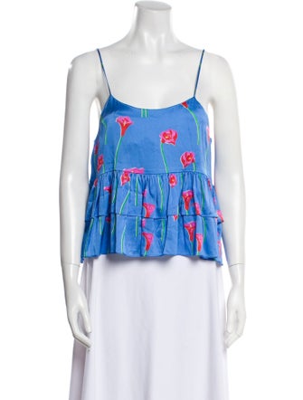 Caroline Constas Silk Printed Top