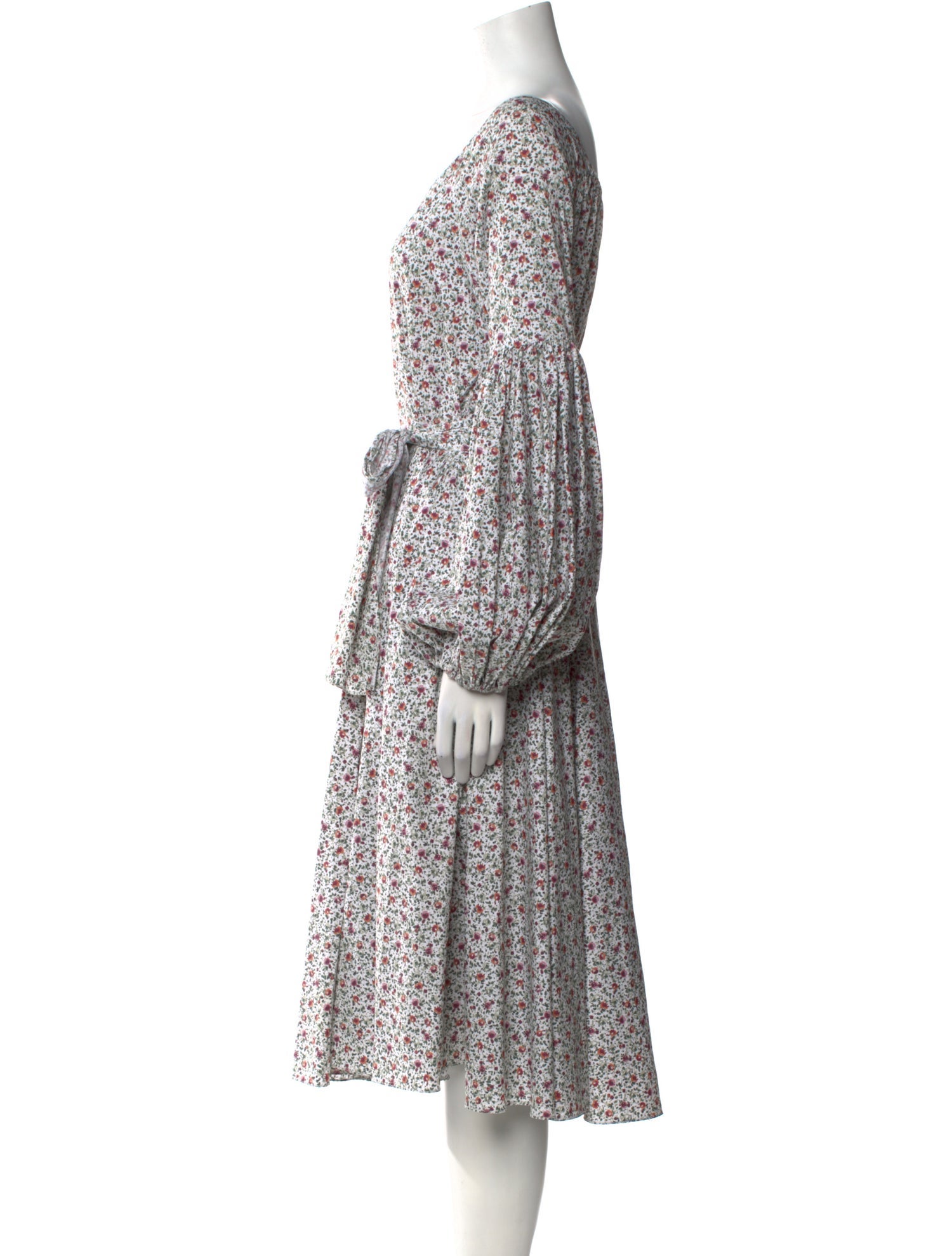 Caroline Constas Floral Print Midi Length Dress