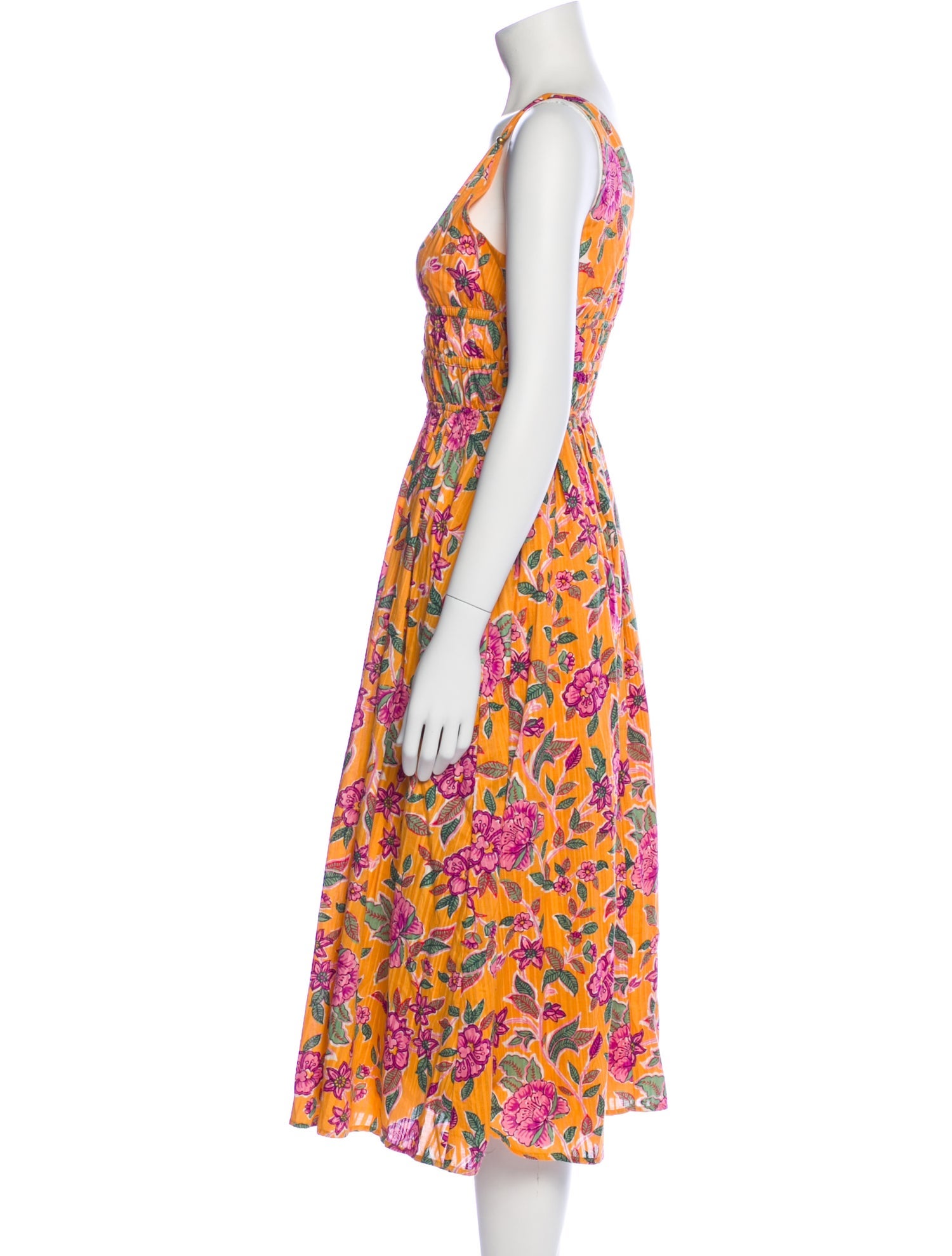 Caroline Constas Floral Print Midi Length Dress w/ Tags