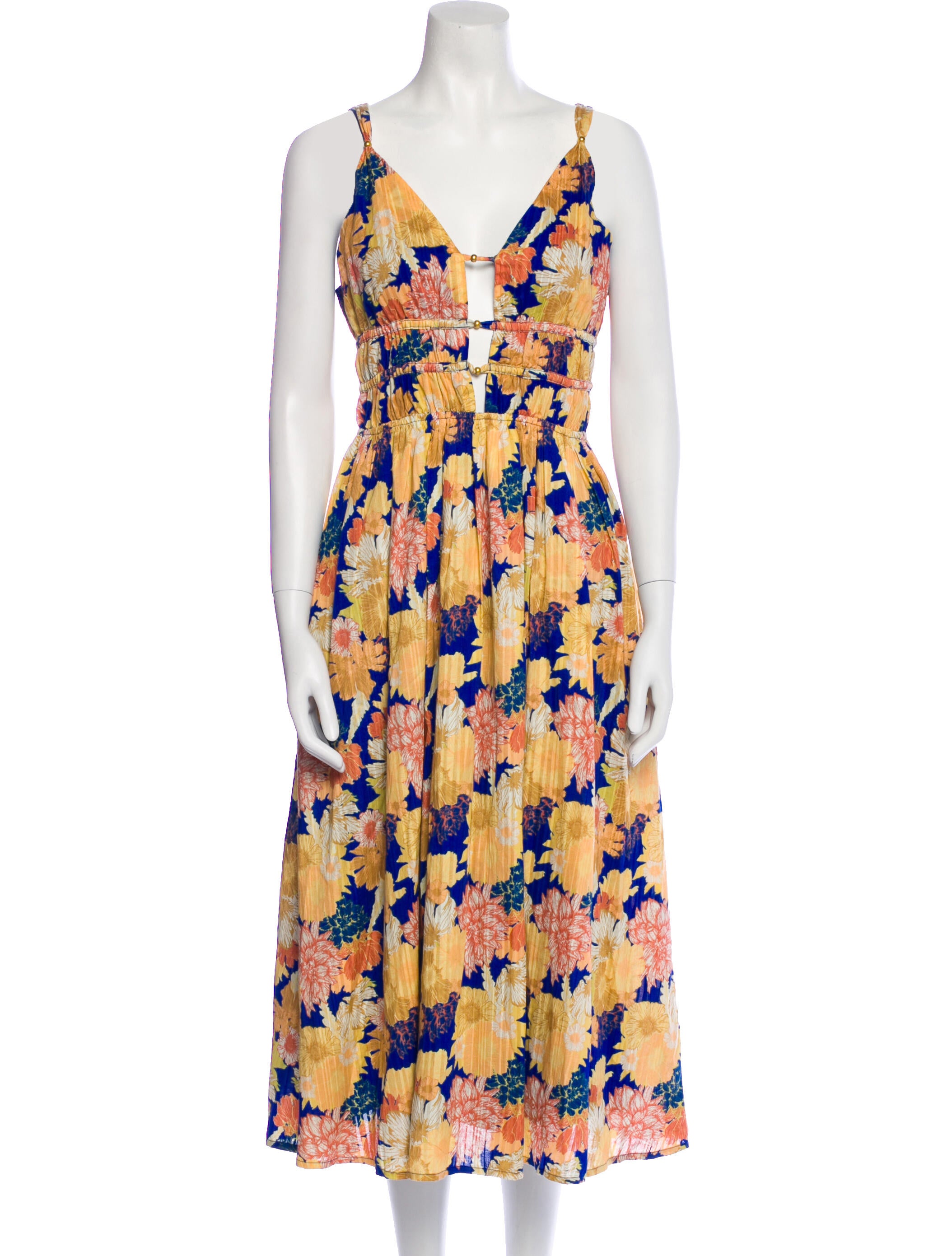 Caroline Constas Floral Print Long Dress w/ Tags