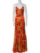 Caroline Constas Floral Print Long Dress