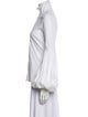 Caroline Constas Mock Neck Long Sleeve Button-Up Top