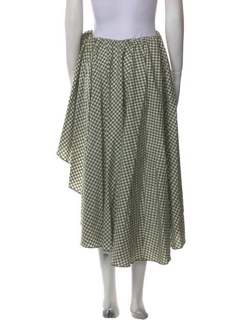 Caroline Constas Plaid Print Midi Length Skirt