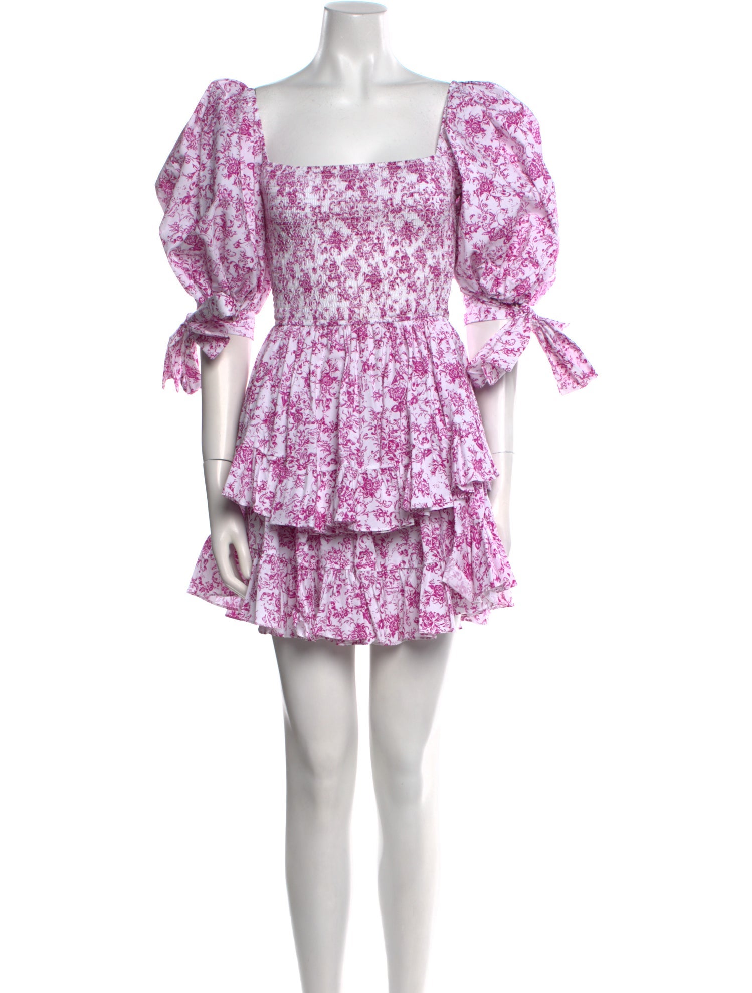 Caroline Constas Floral Print Mini Dress