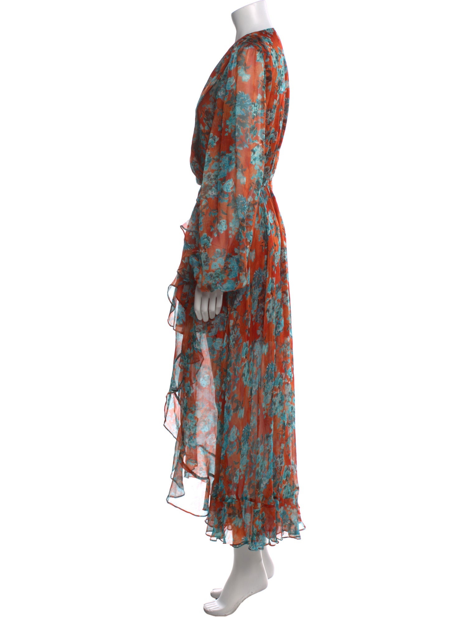 Caroline Constas Silk Long Dress