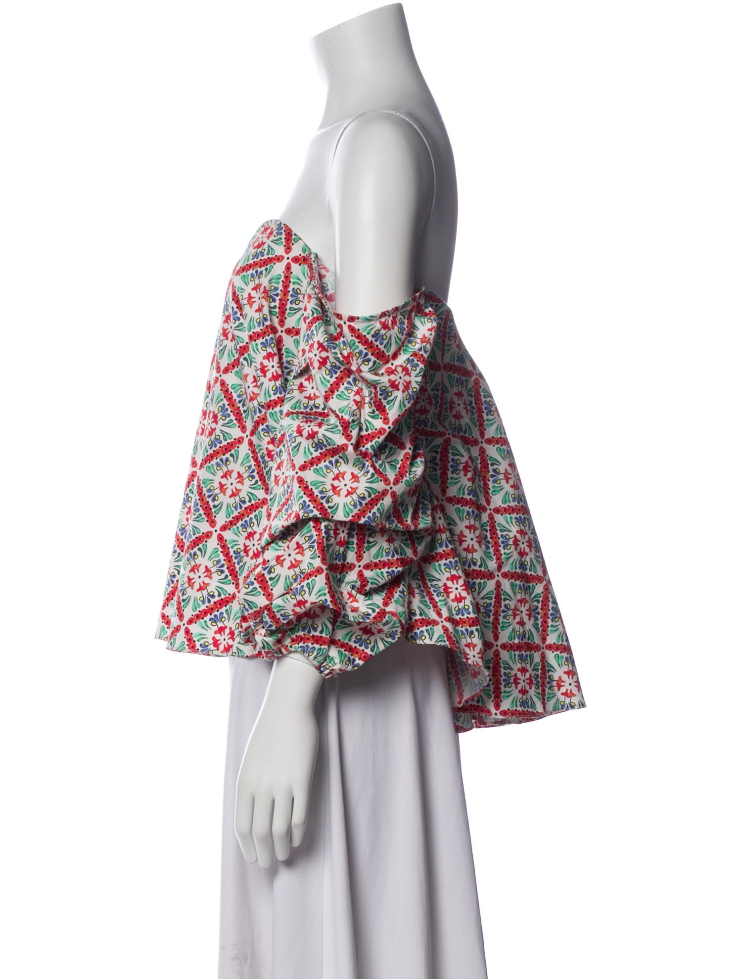 Caroline Constas Printed Off-The-Shoulder Blouse