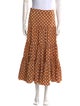 Caroline Constas Polka Dot Print Midi Length Skirt