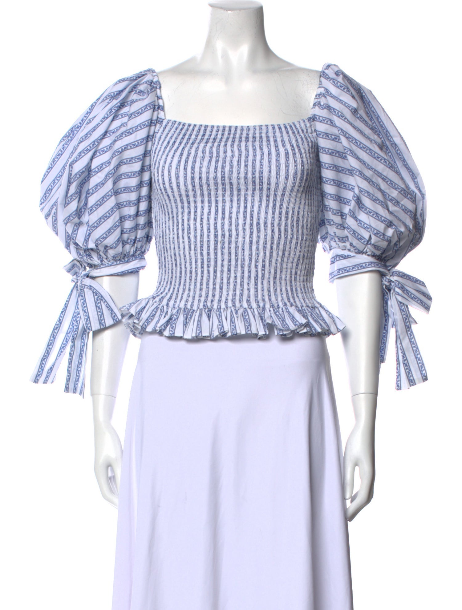 Caroline Constas Plaid Print Square Neckline Crop Top