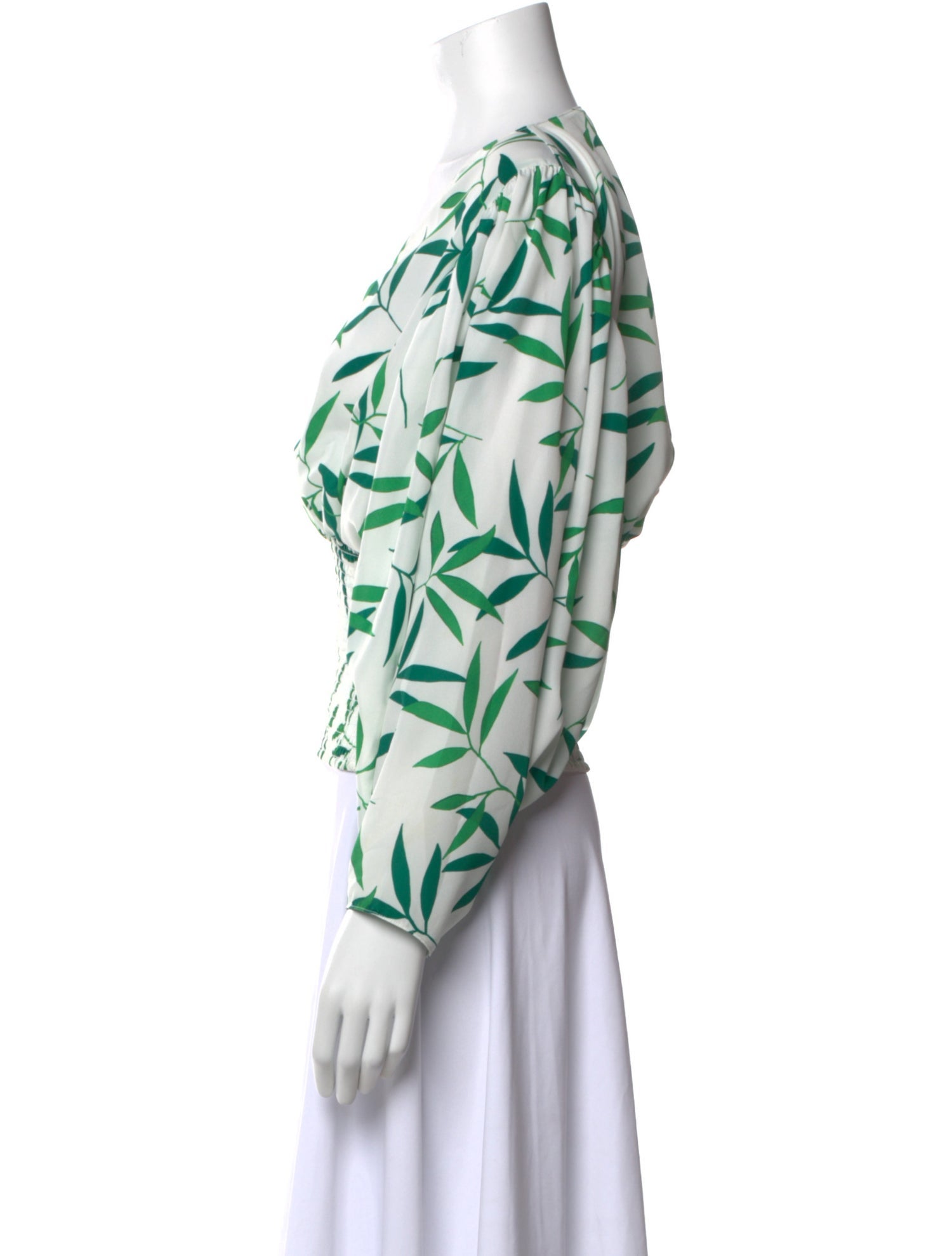 Caroline Constas Printed V-Neck Blouse