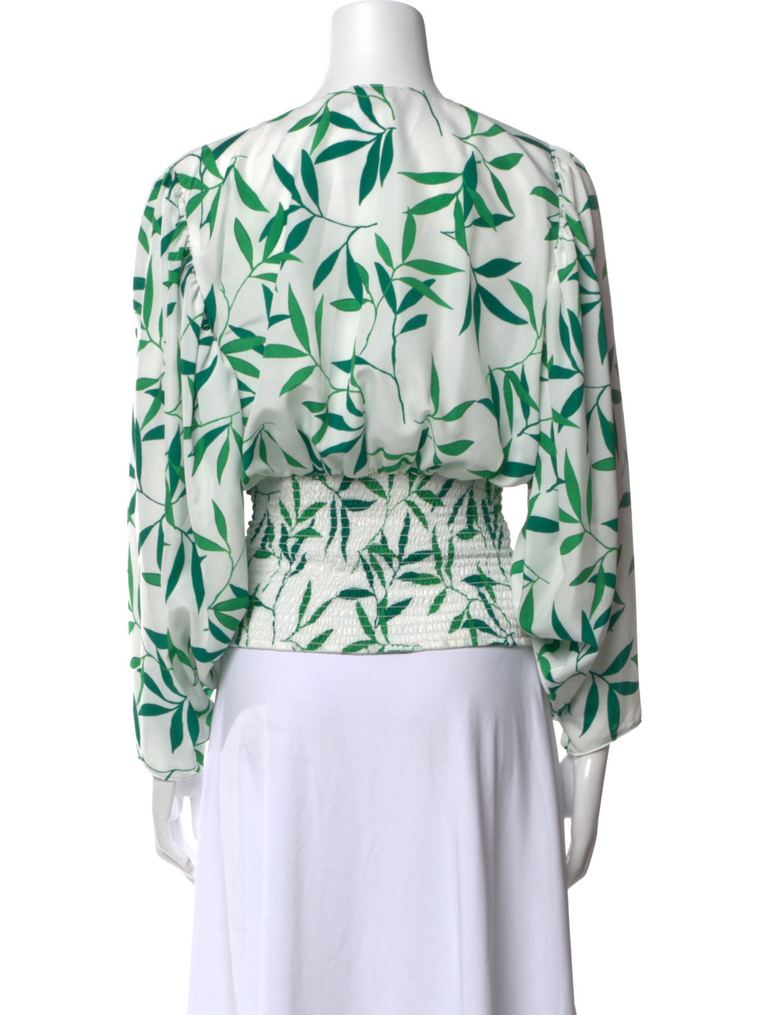 Caroline Constas Printed V-Neck Blouse