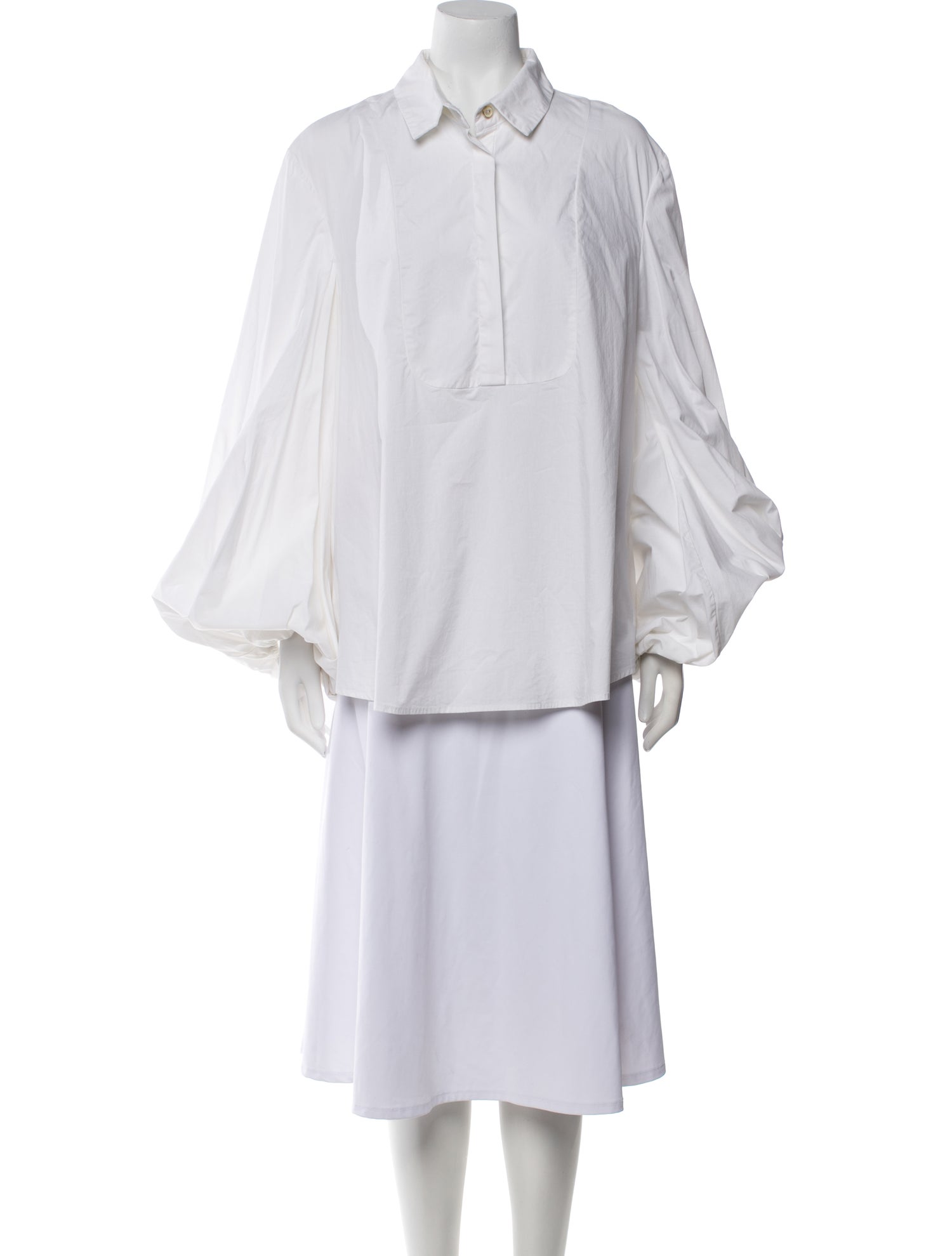 Caroline Constas Long Sleeve Button-Up Top