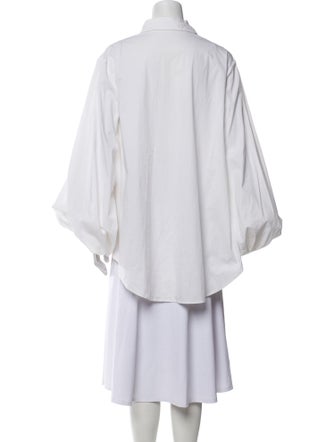 Caroline Constas Long Sleeve Button-Up Top