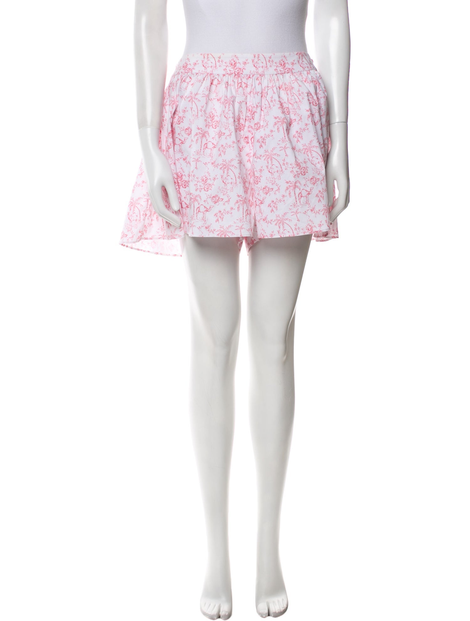 Caroline Constas Printed Mini Shorts