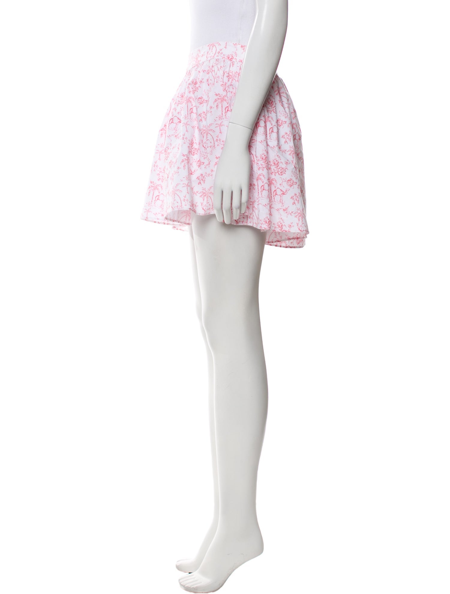 Caroline Constas Printed Mini Shorts