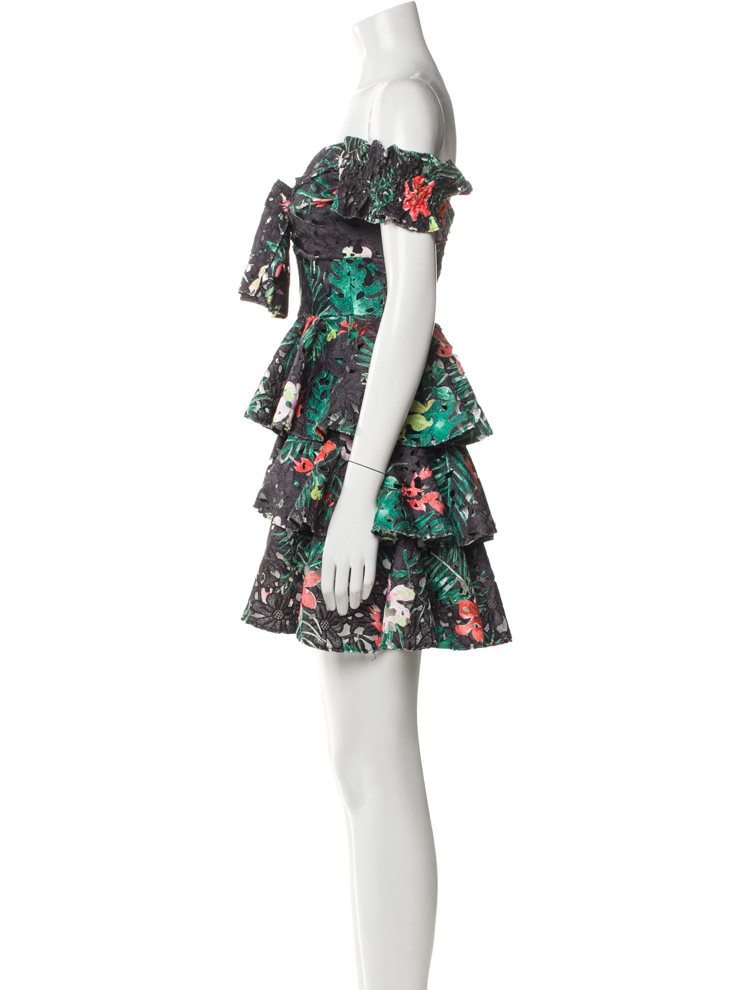 Caroline Constas Floral Print Mini Dress
