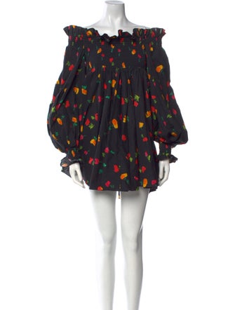 Caroline Constas Floral Print Mini Dress
