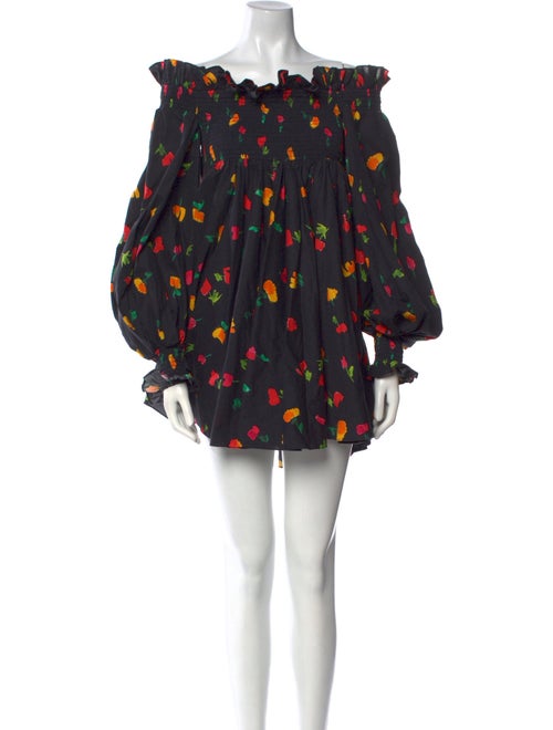 Caroline Constas Floral Print Mini Dress