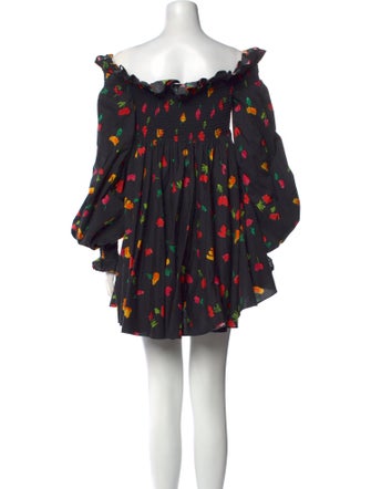 Caroline Constas Floral Print Mini Dress