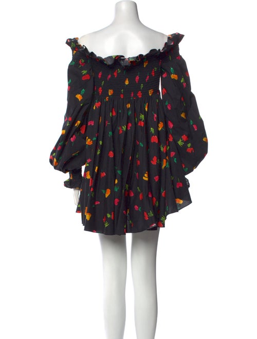Caroline Constas Floral Print Mini Dress
