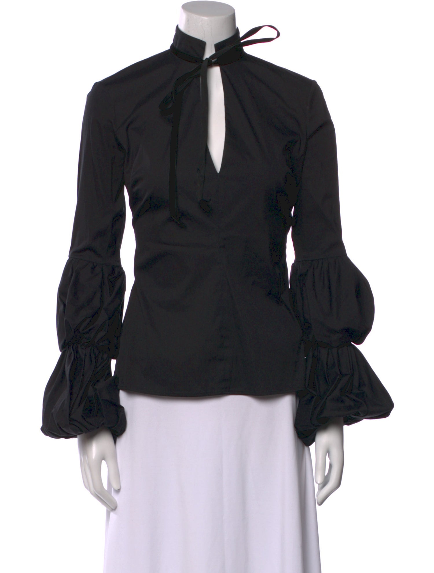 Caroline Constas Tie Neck Long Sleeve Blouse