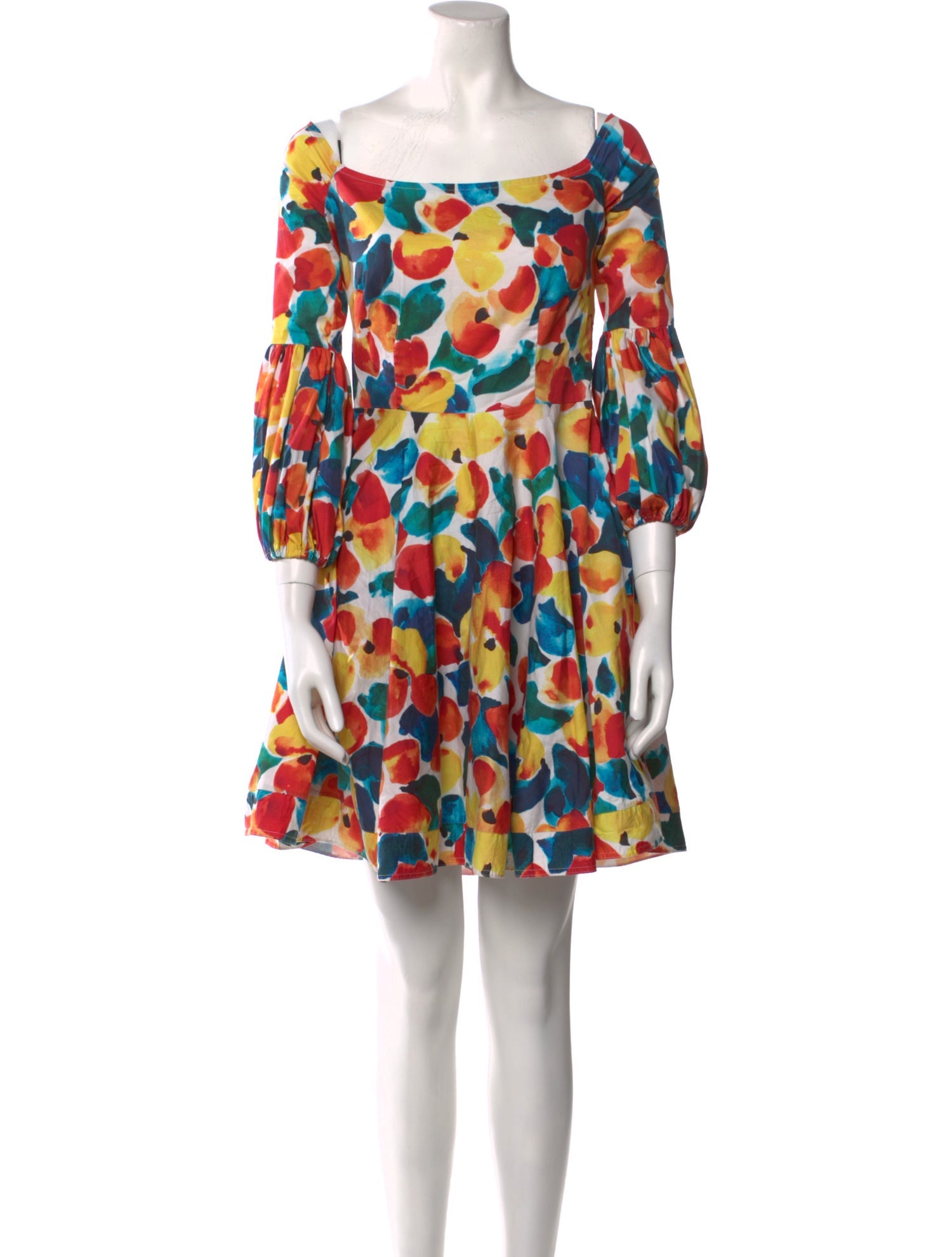Caroline Constas Floral Print Knee-Length Dress