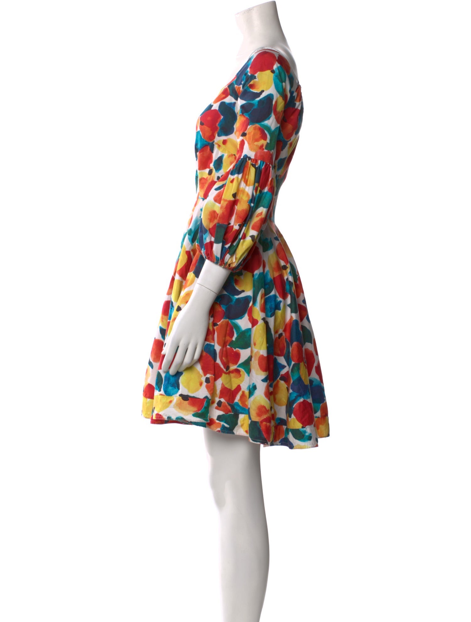 Caroline Constas Floral Print Knee-Length Dress