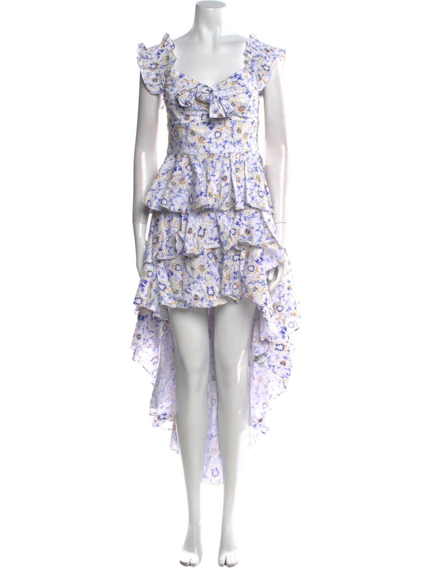 Caroline Constas Floral Print Long Dress