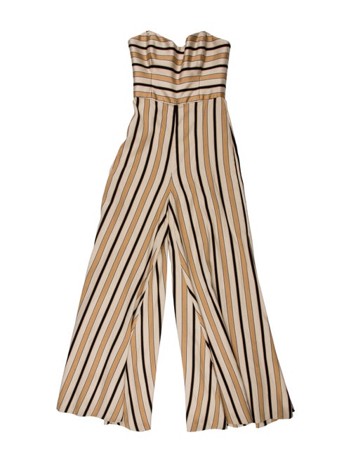 Caroline Constas Striped Strapless Jumpsuit