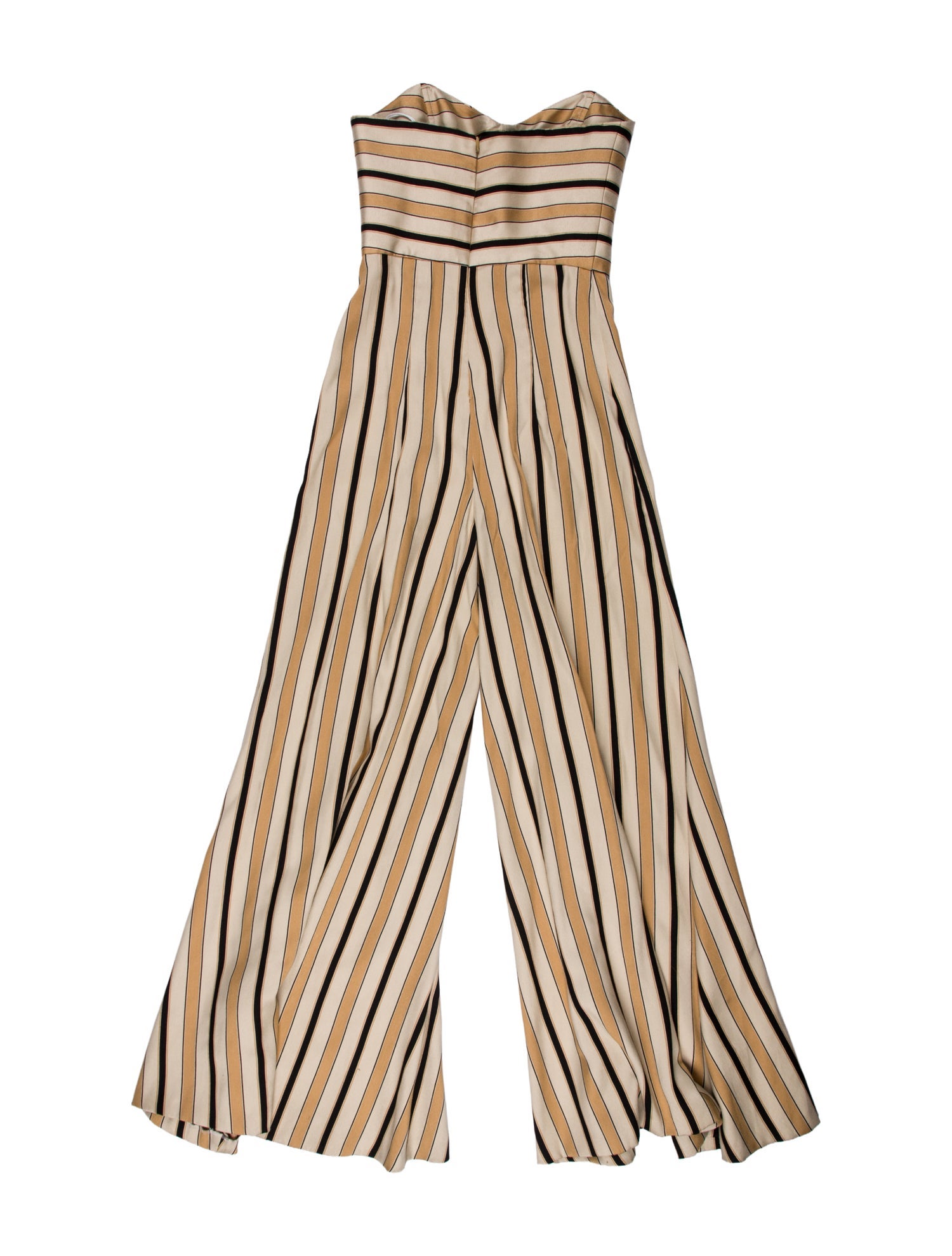Caroline Constas Striped Strapless Jumpsuit