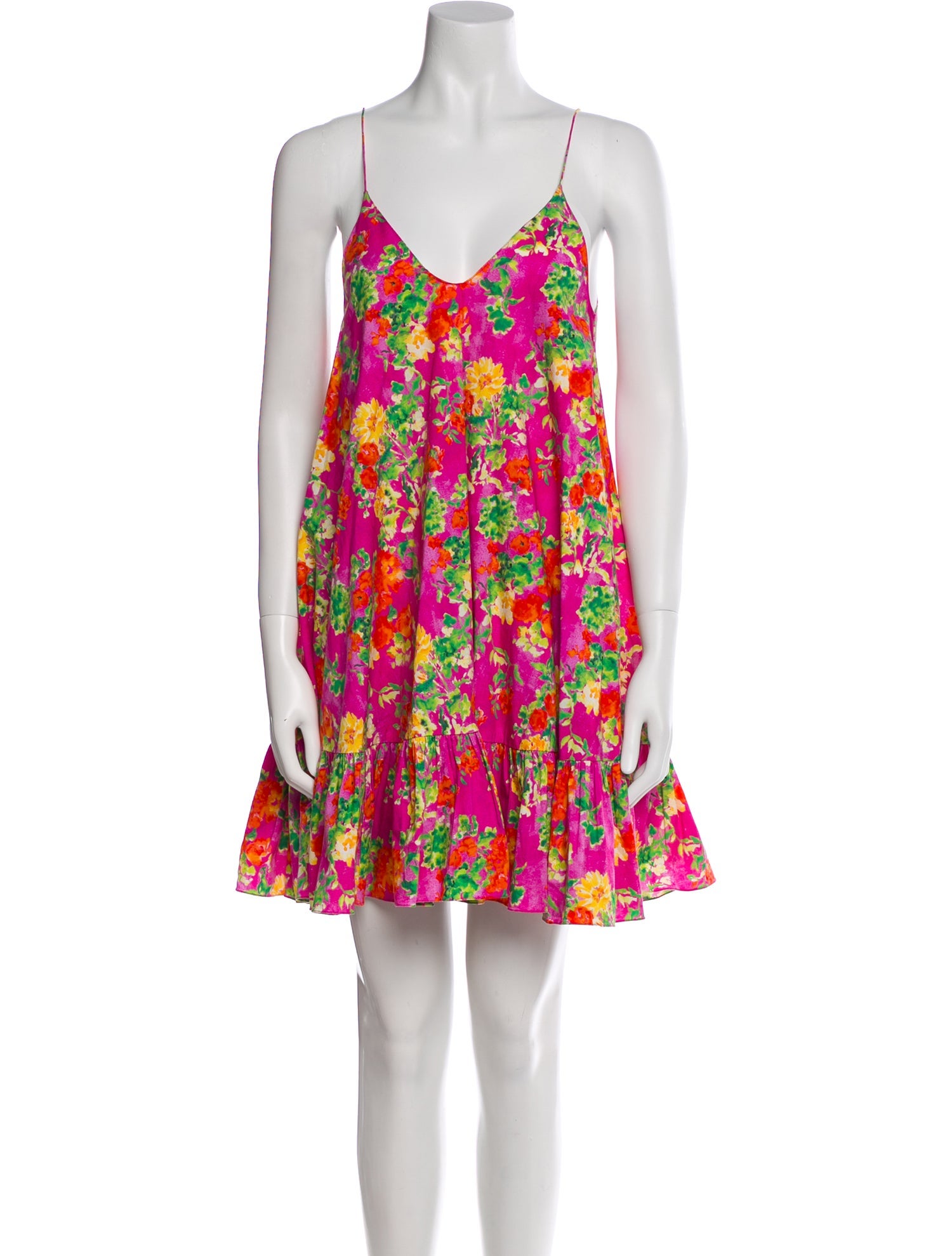 Caroline Constas Floral Print Mini Dress