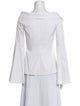 Caroline Constas V-Neck Long Sleeve Button-Up Top