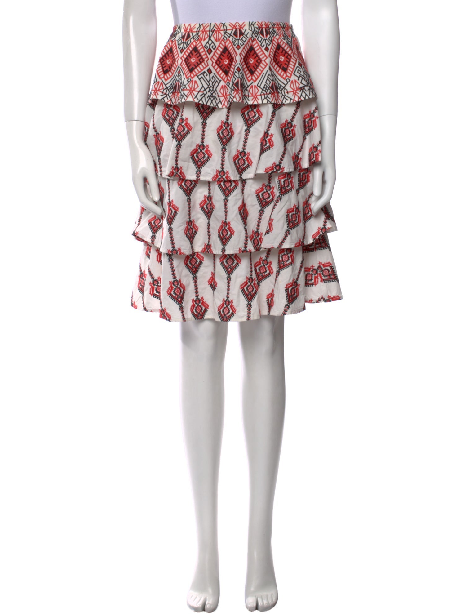 Caroline Constas Printed Knee-Length Skirt