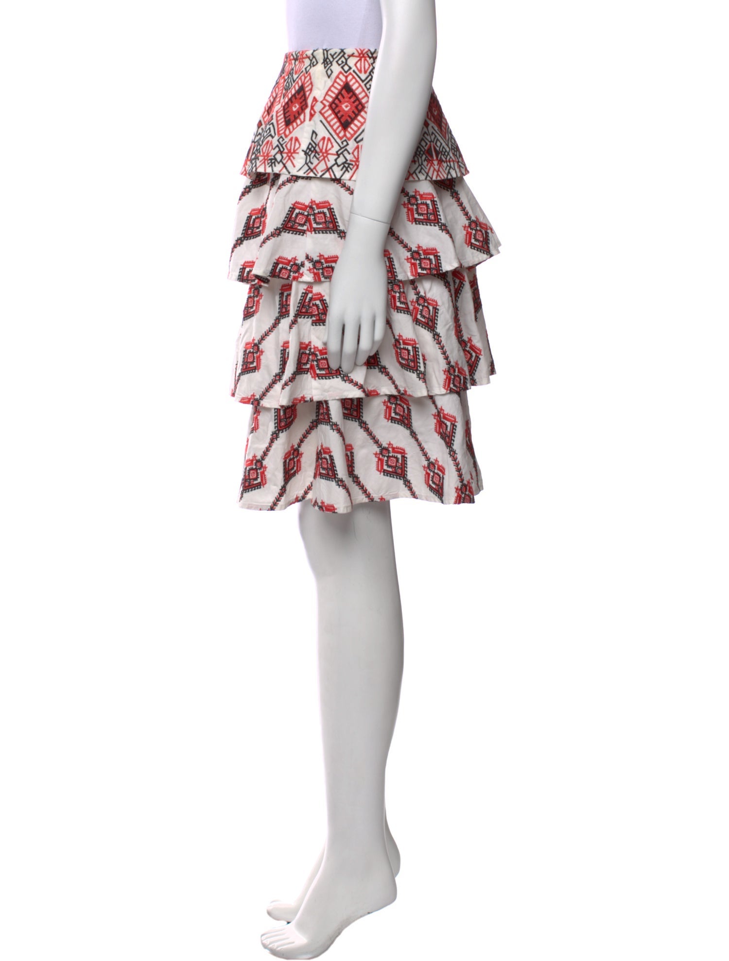 Caroline Constas Printed Knee-Length Skirt