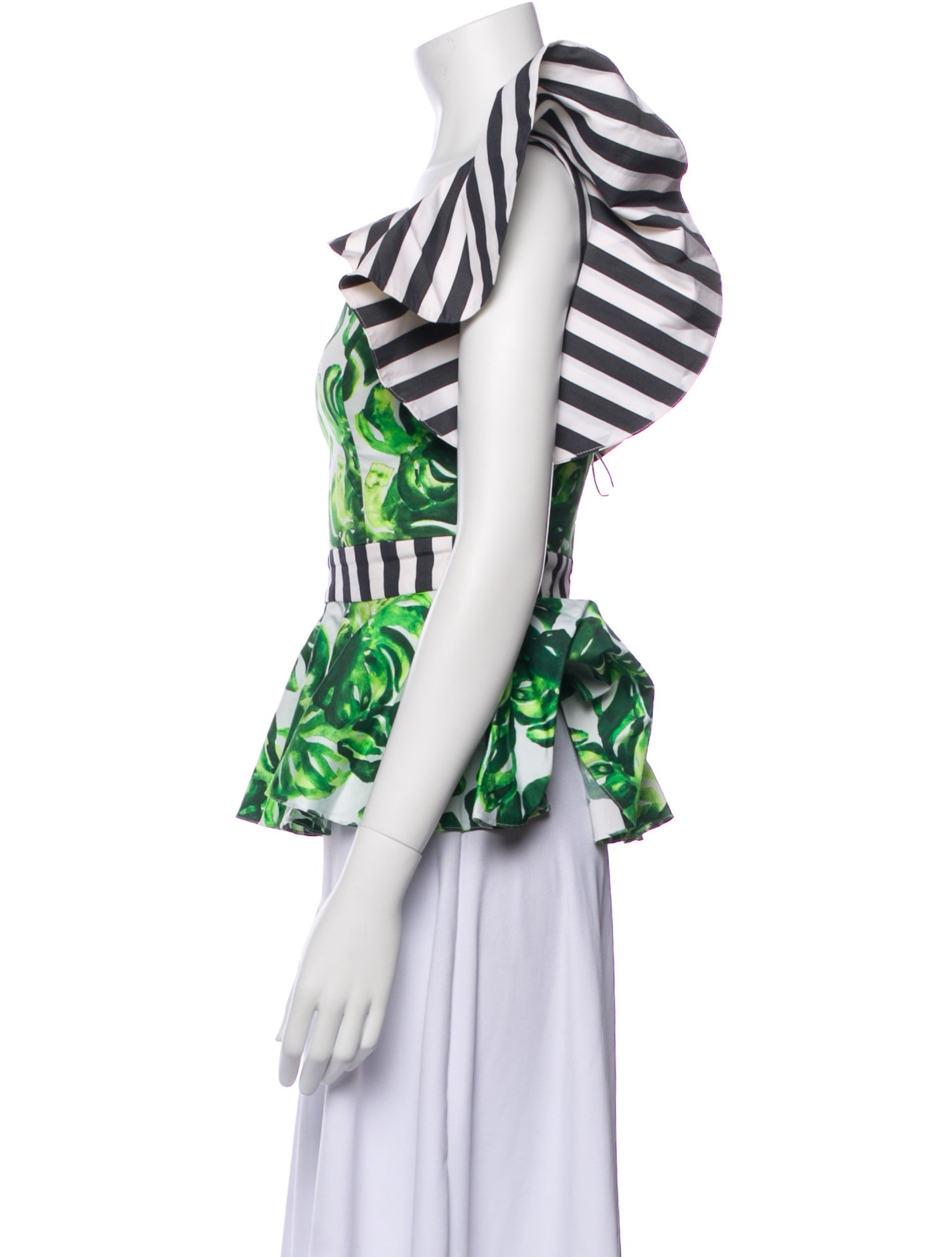 Caroline Constas Printed Square Neckline Blouse