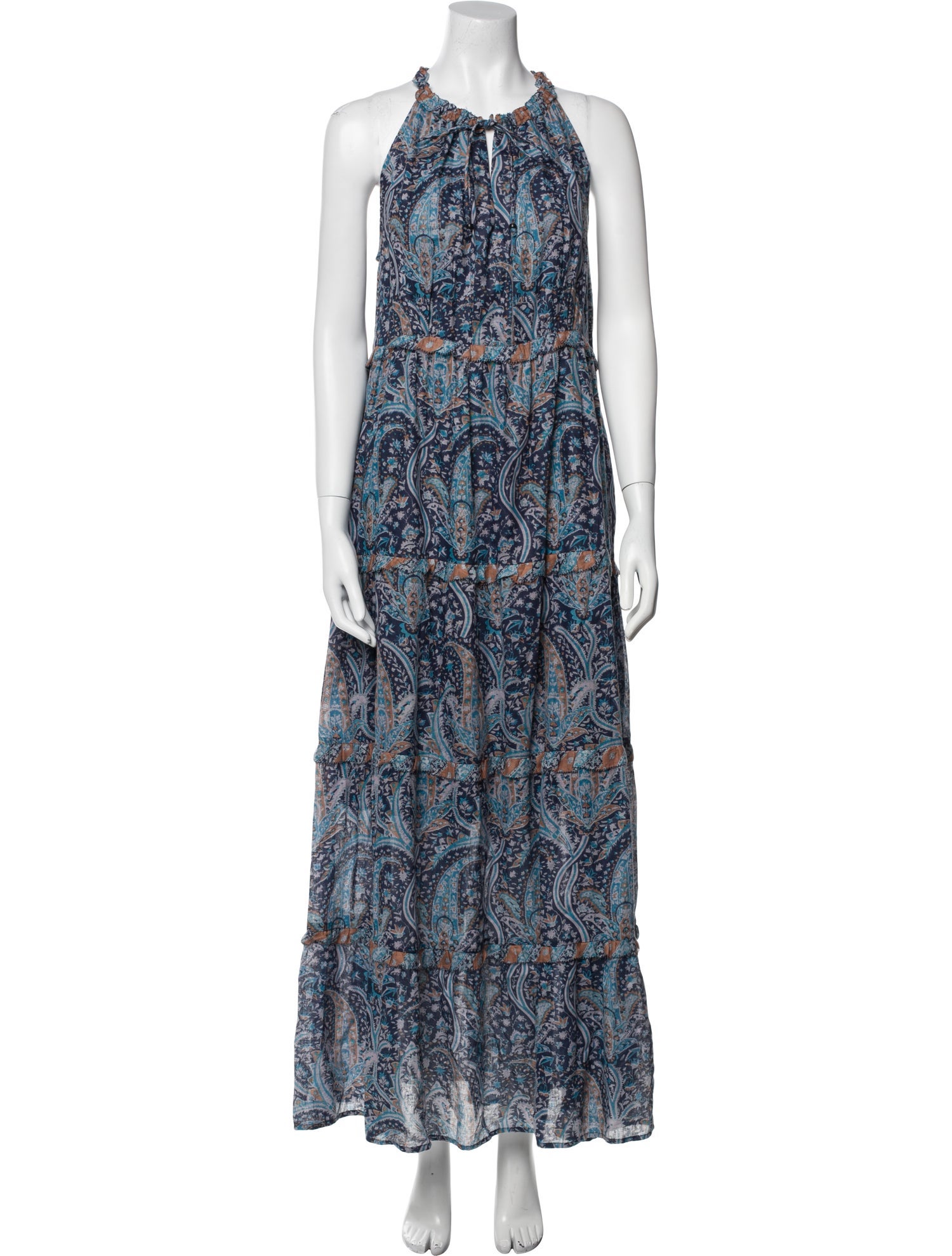 Caroline Constas Paisley Print Long Dress