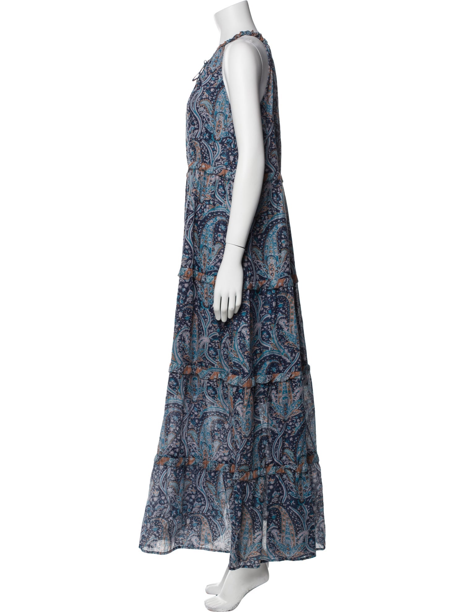 Caroline Constas Paisley Print Long Dress