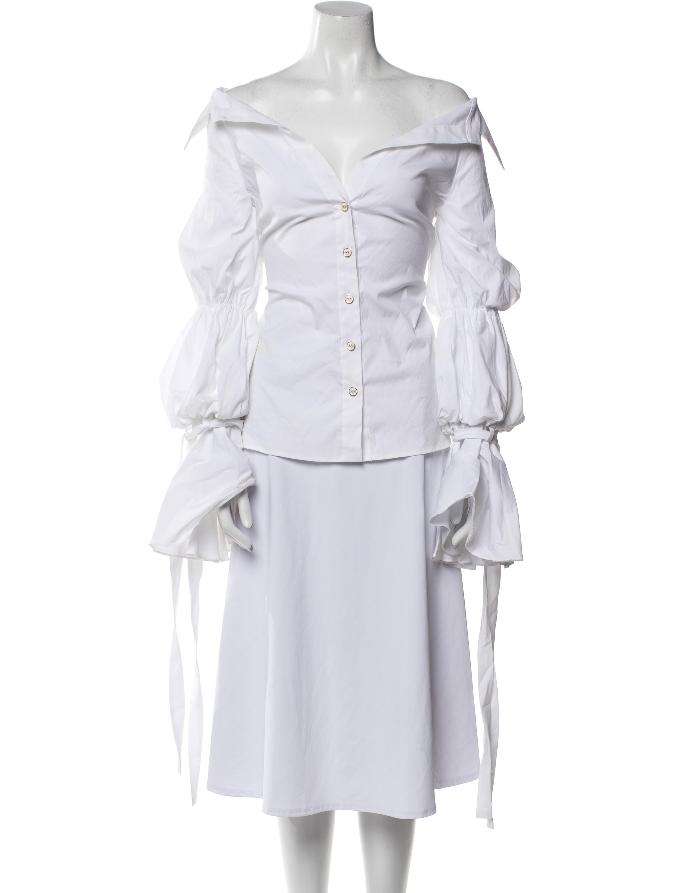 Caroline Constas Off-The-Shoulder Three-Quarter Sleeve Tunic
