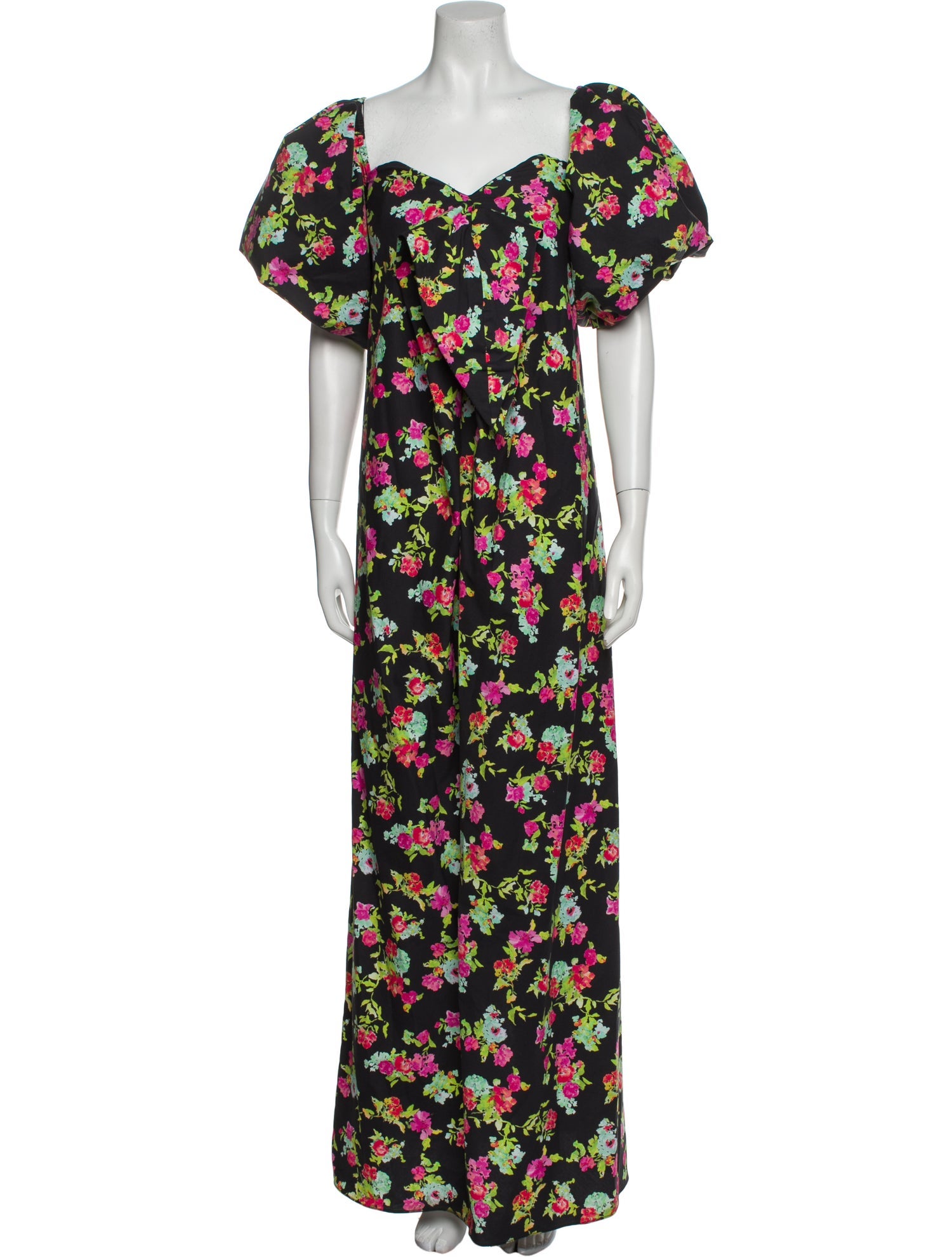 Caroline Constas Floral Print Long Dress