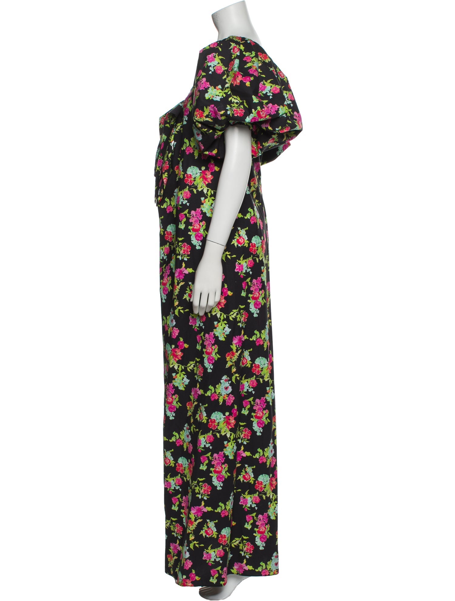 Caroline Constas Floral Print Long Dress