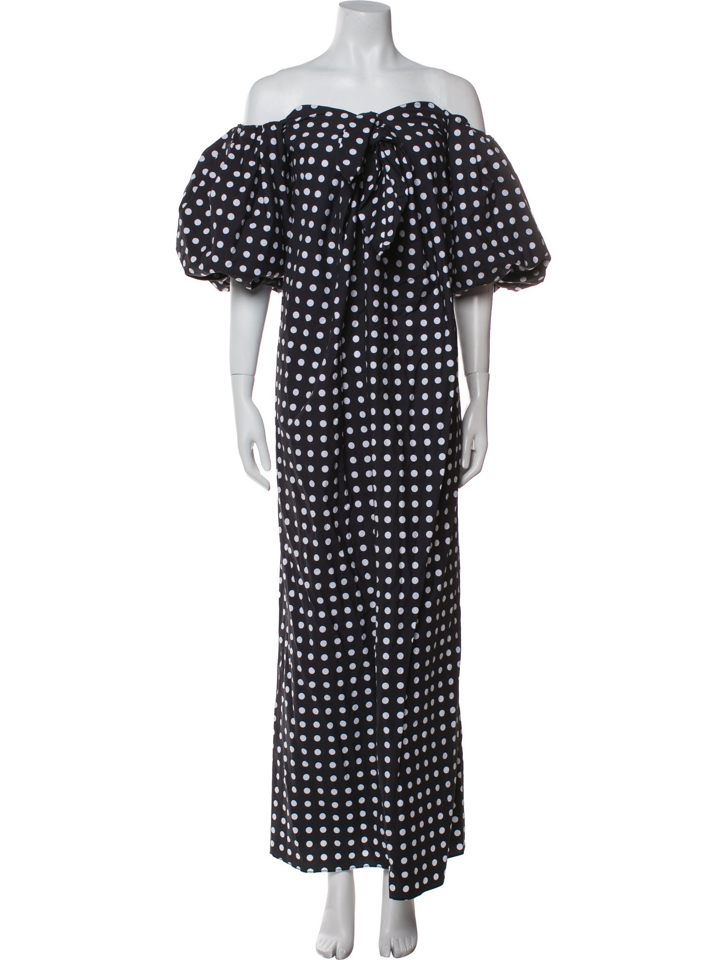 Caroline Constas Polka Dot Print Long Dress