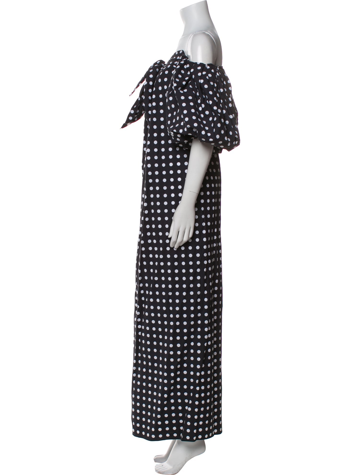 Caroline Constas Polka Dot Print Long Dress
