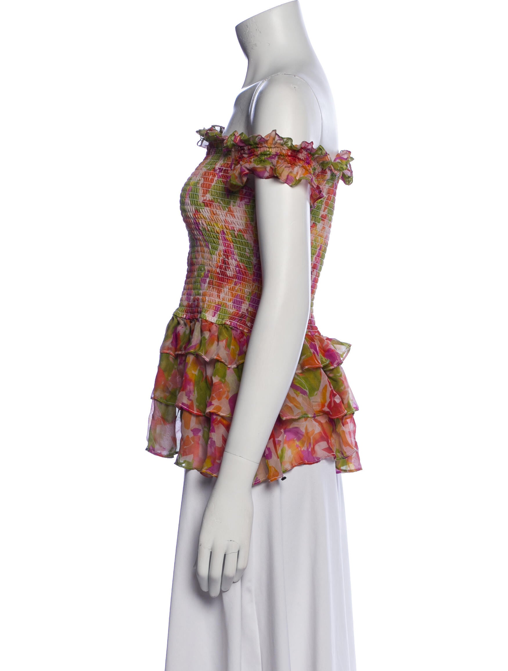 Caroline Constas Silk Printed Blouse