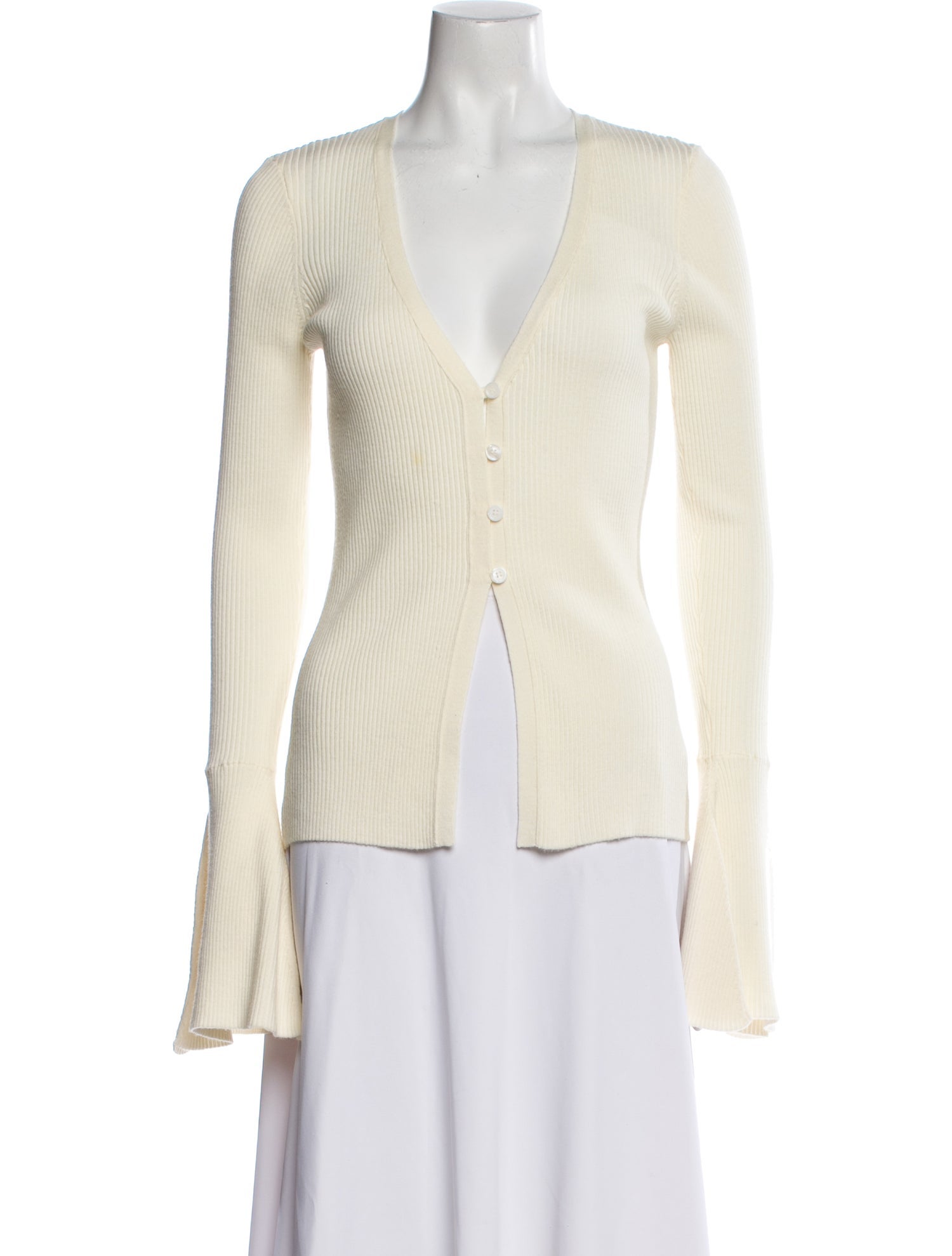 Caroline Constas Wool V-Neck Top