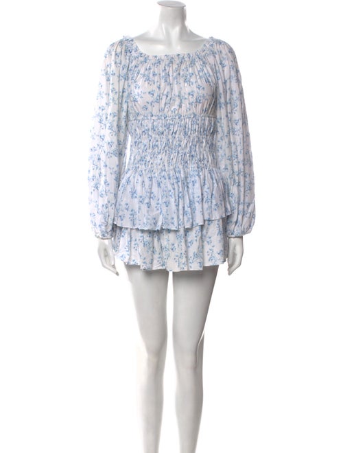 Caroline Constas Floral Print Mini Dress