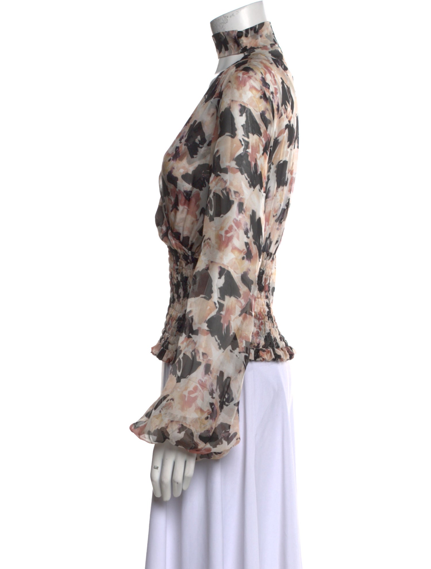 Caroline Constas Silk Printed Blouse