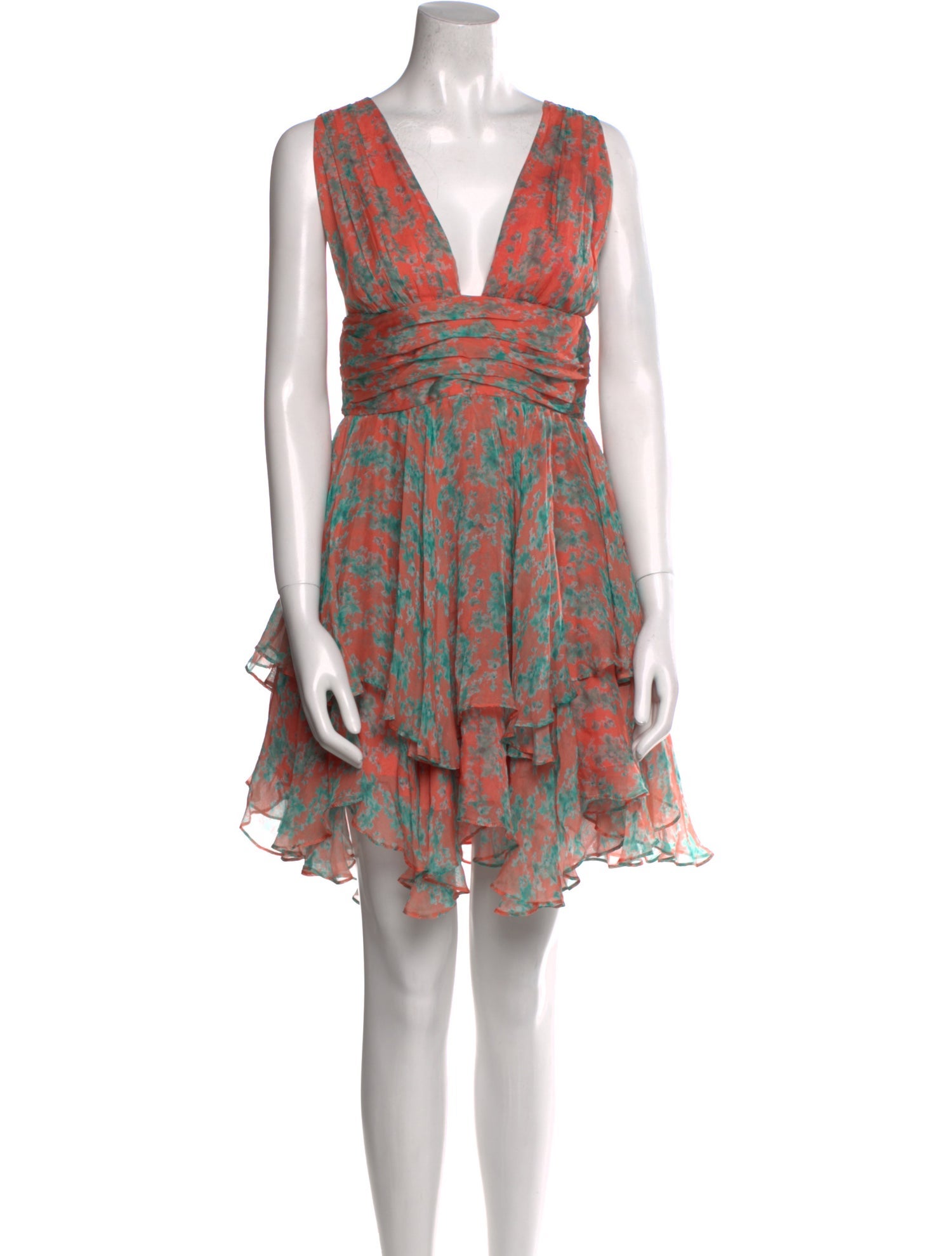 Caroline Constas Silk Knee-Length Dress