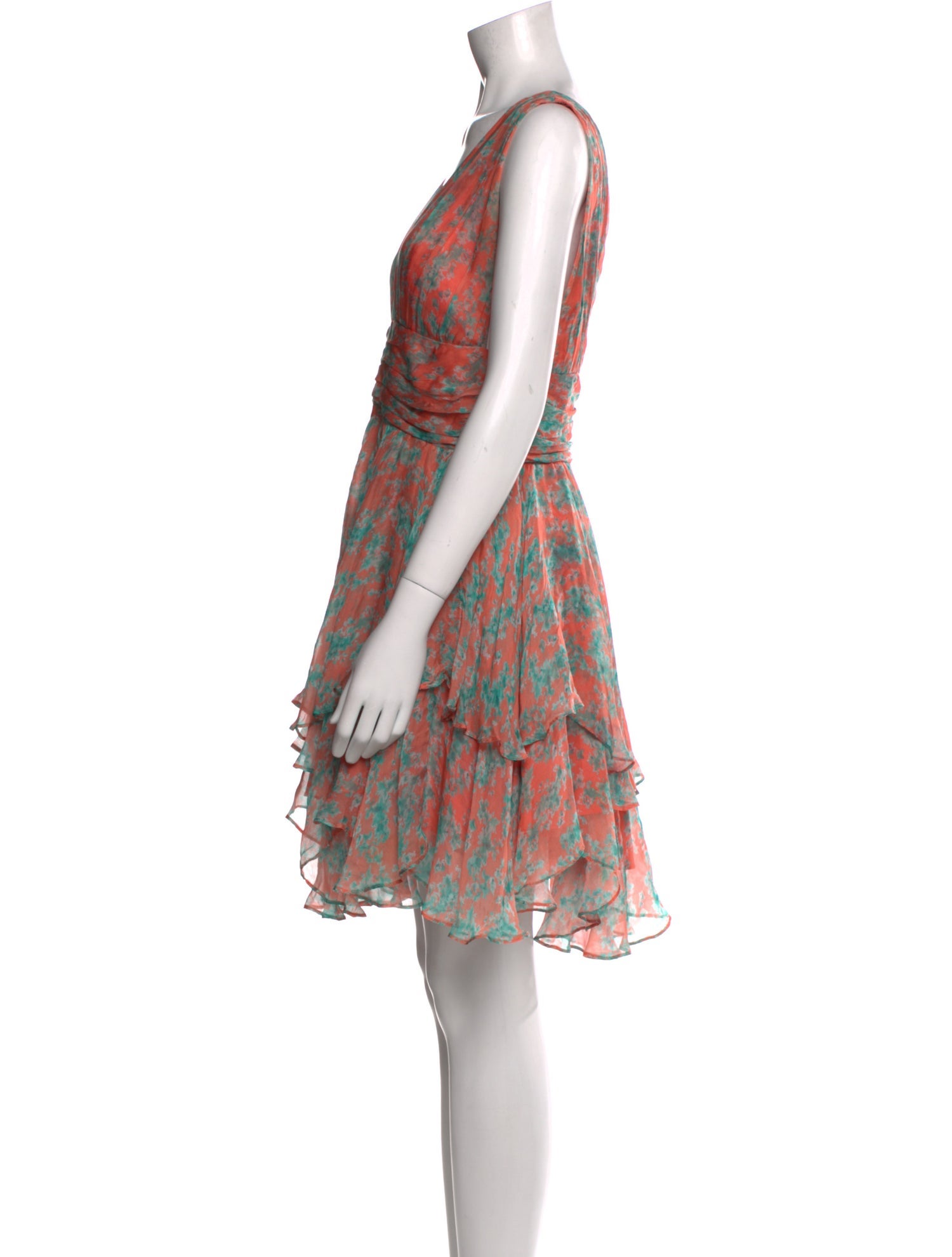 Caroline Constas Silk Knee-Length Dress