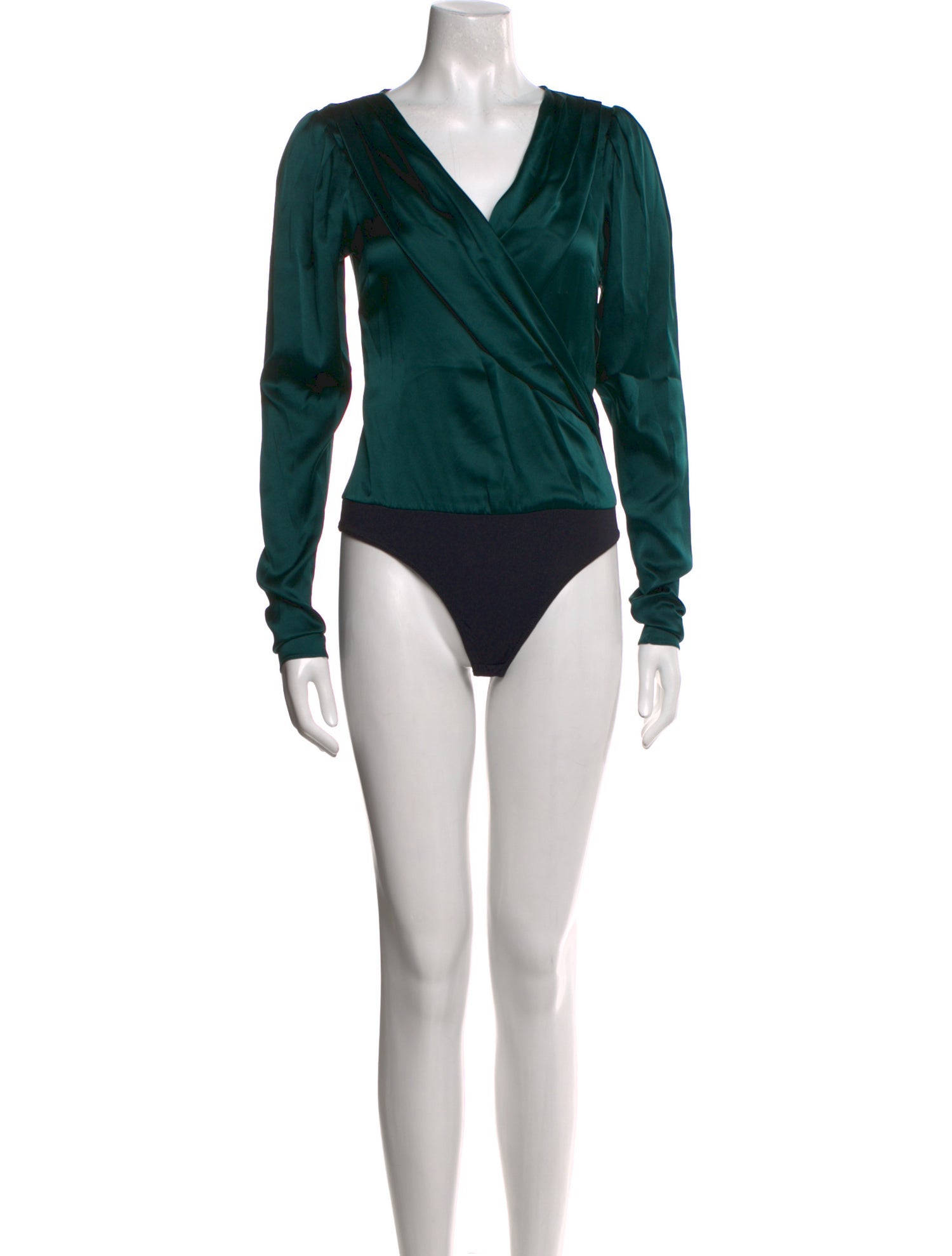 Caroline Constas Silk V-Neck Bodysuit