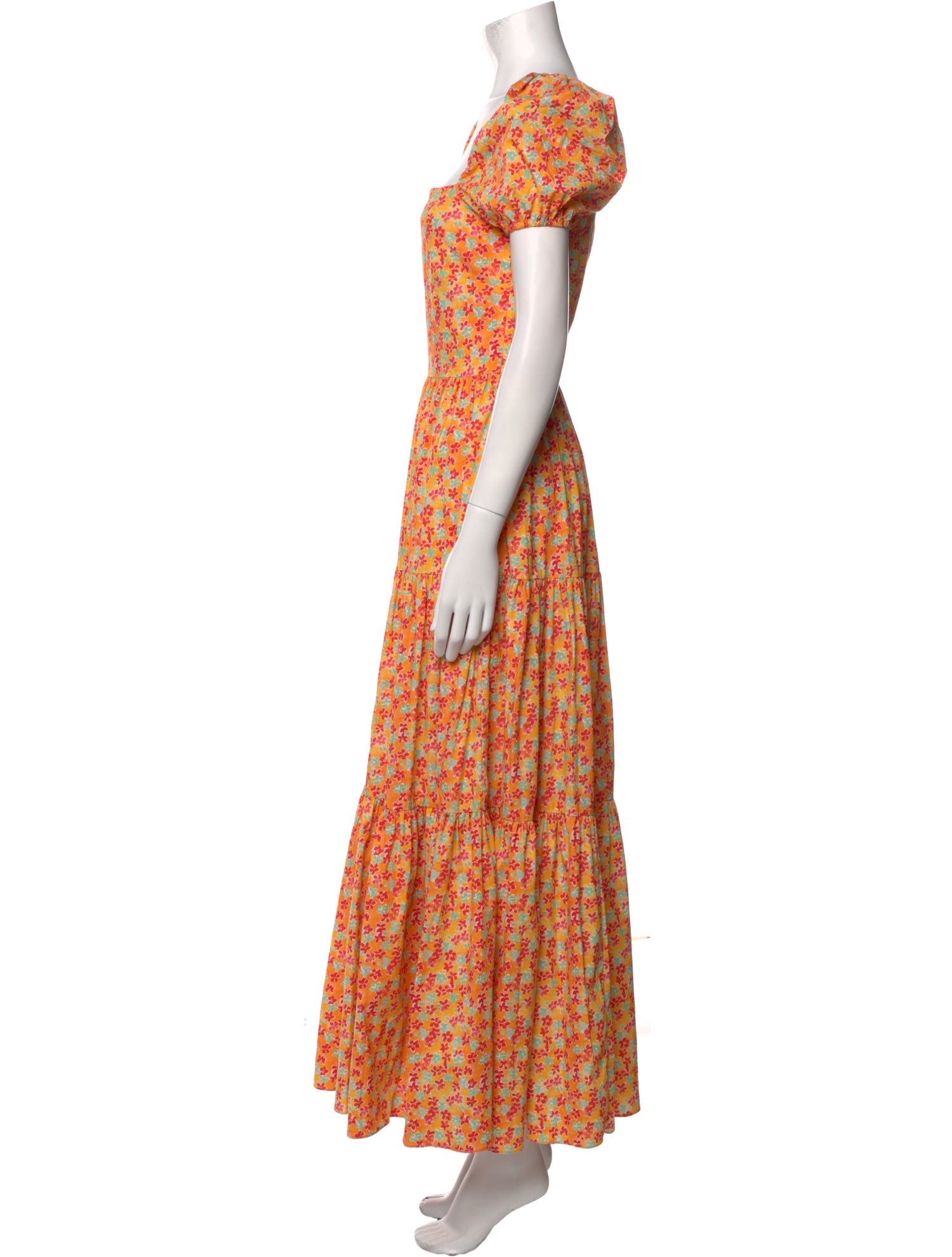 Caroline Constas Floral Print Long Dress